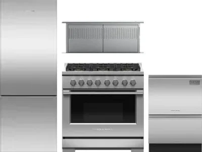 4 Piece Package Includes Refrigerator, Range, Hood And Dishwasher